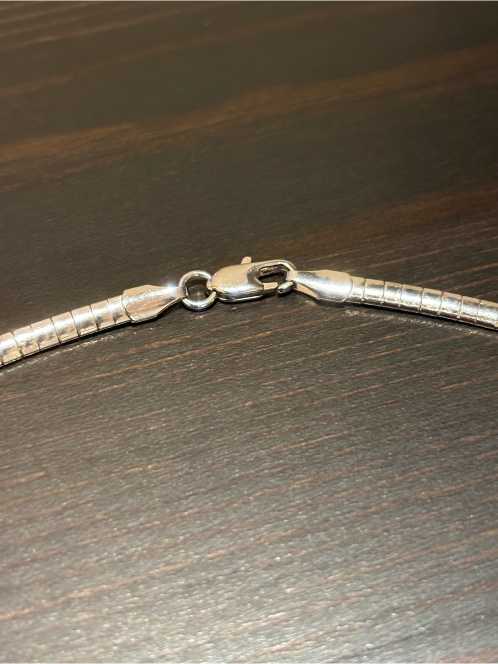 Silver Omega Chain 18” - Picture 3 of 4